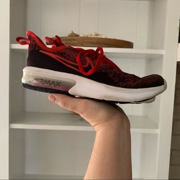 Nike Air Max University Red & Black Sequent 4 Sneakers - Picture 3 of 11